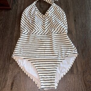 Tommy Hilfiger size 14 swimwear navy and white